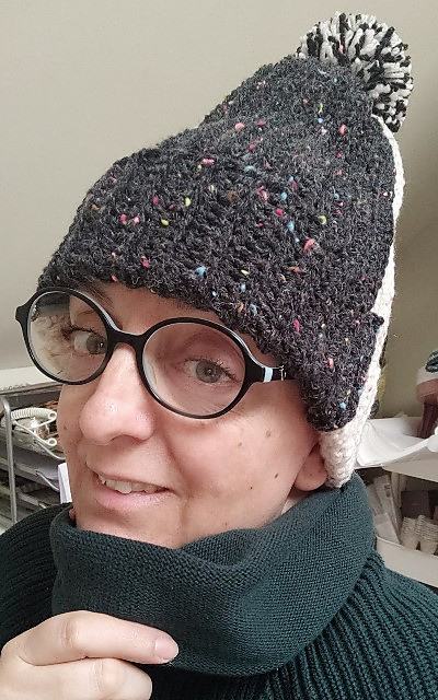 Two Colour Block Ribbed Hat