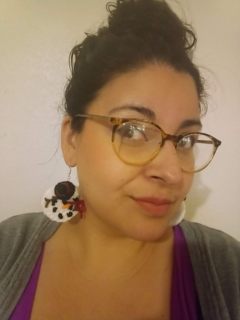 Melted Snowman Earrings