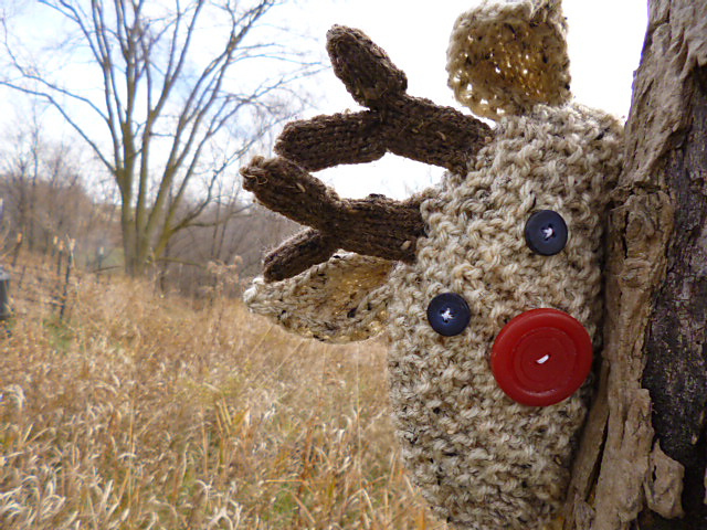 Knit Reindeer Hat