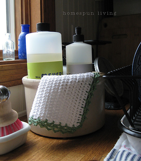 Homespun Living Pretty Travel Crochet Dishcloth