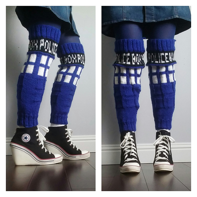 TARDIS Police Box Leg Warmers