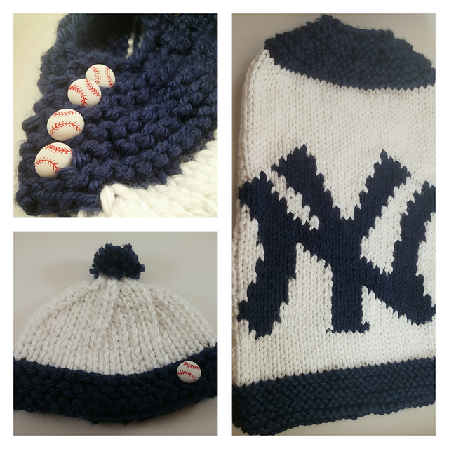 Yankees Baby Cozy and Hat