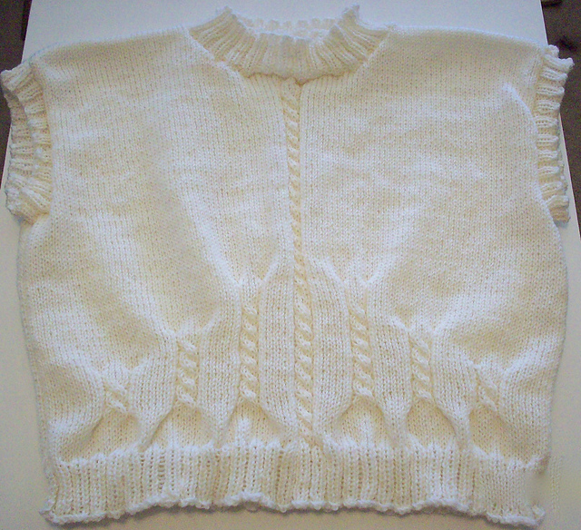 Cabled Spring Vest