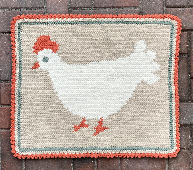 Rustic Chicken Baby Blanket