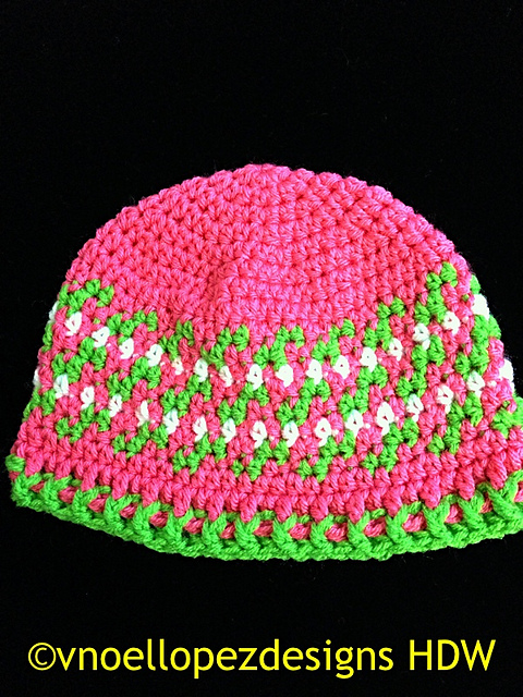 Fair Isle Motif Crochet Hat
