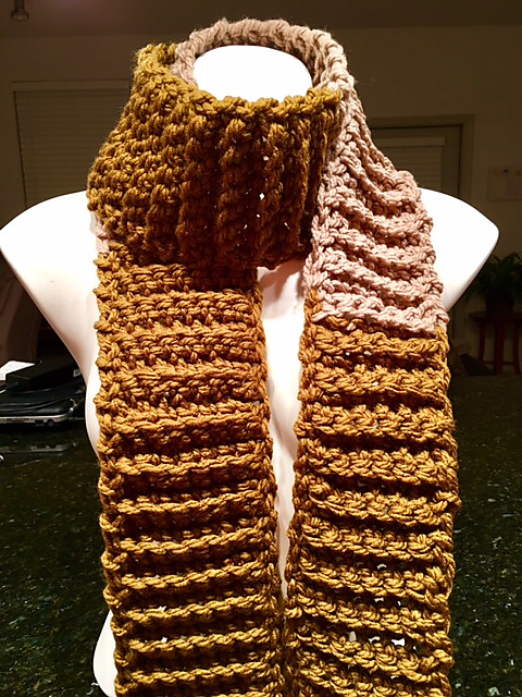 Color-Block Ribbed Scarf