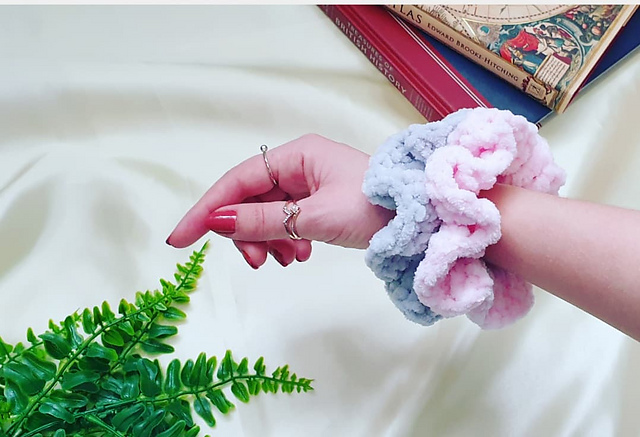 Velvet Crochet Scrunchies