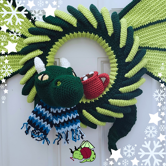 Winter Dragon Wreath Flair