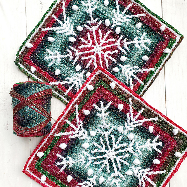 Soft Snow Mosaic Square