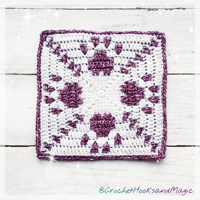 Ravelry Perfect Paw Mosaic Square pattern by Crochet Hooks and Magic