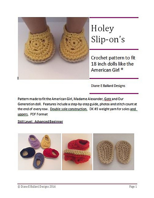 American Girl Holey Slip-on's