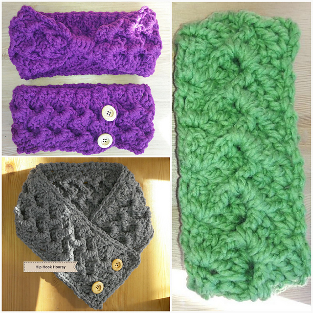 Ravelry Crest of a Wave Neck & Ear Warmer pattern by Hip Hook Hooray