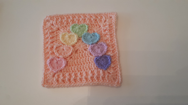 Rainbow Hearts Square