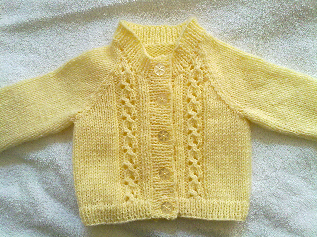 Girl's Cardigan with Round or V Neck