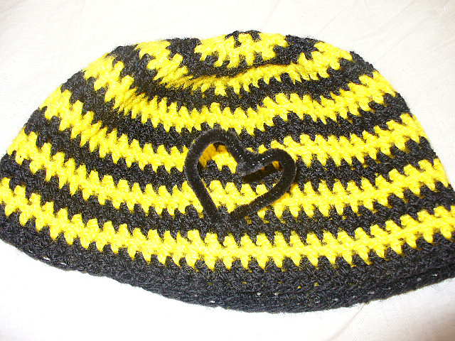 Stripey Yellow and Black Hat