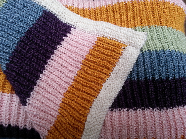 Striped Brioche Baby Blanket