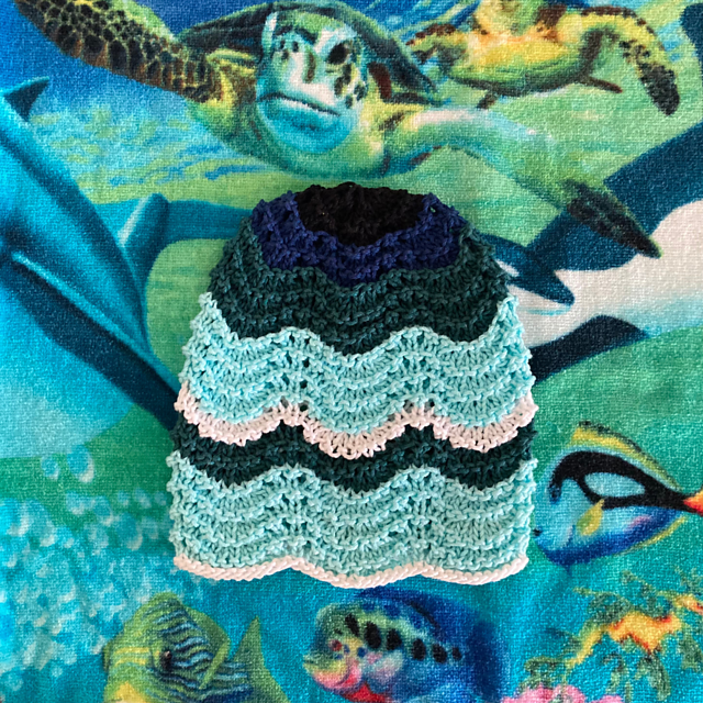 Ocean Waves Baby Beanie