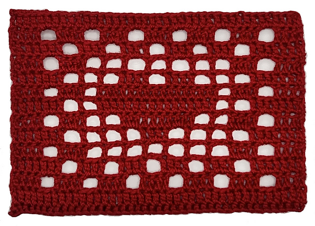 Sample Filet Crochet Gauge Swatch