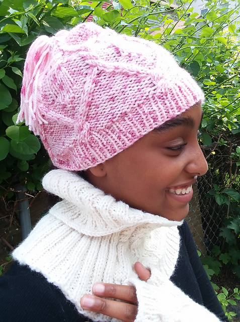 Cabled Tassels Hat