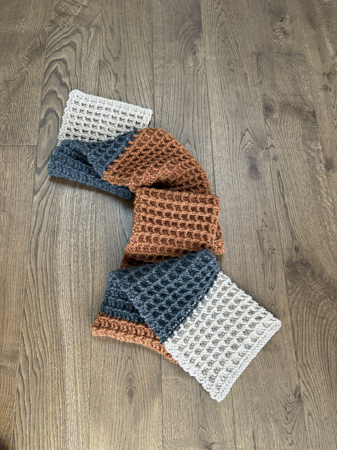 Chunky Waffle Block Scarf