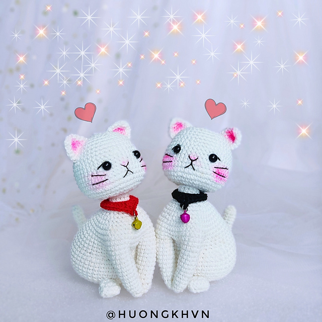 Ravelry: Sitting white kitten pattern by huong nguyen