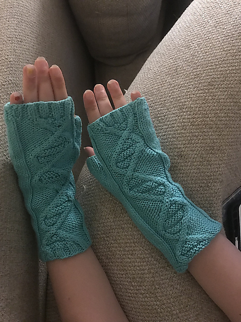 DNA fingerless Mittens