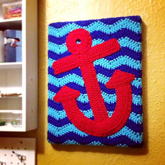 Anchor Nautical Crochet Applique