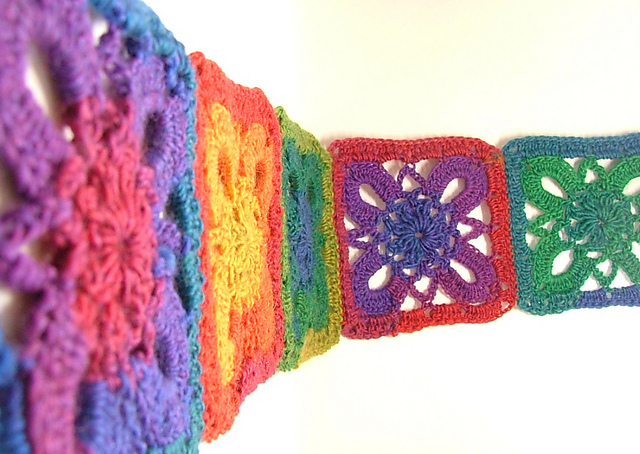Rainbow Granny Scarf