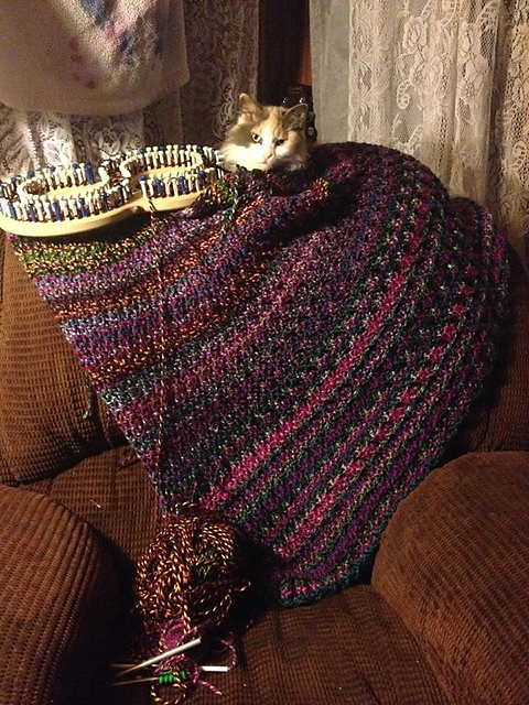 Inverted Ribbed Stitch Blanket