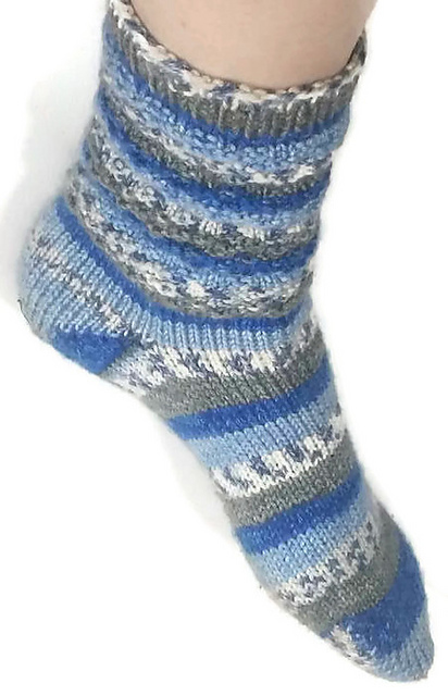 Toe Up Moss Socks