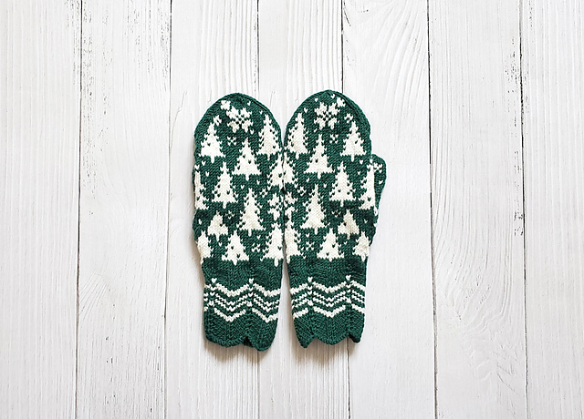 Trees Mittens
