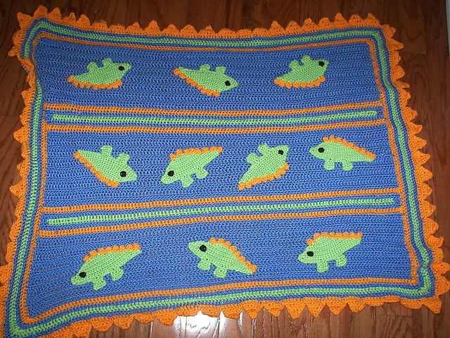 Dino Applique Blanket