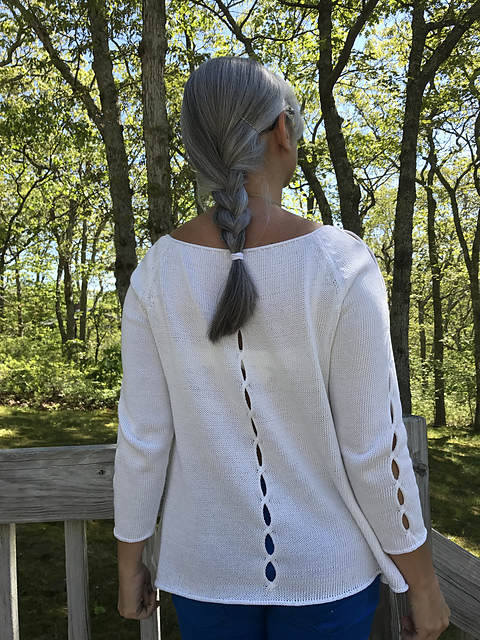 peekaboo cable sweater