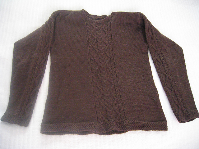 0701-05 Ecru Aran Sweater