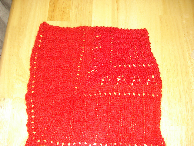 Cables and Lace Afghan Square #3