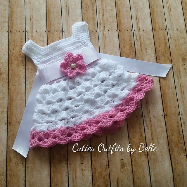 Pink Baby Dress with Ribbon