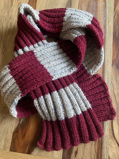 Basic Ribbed Striped Scarf