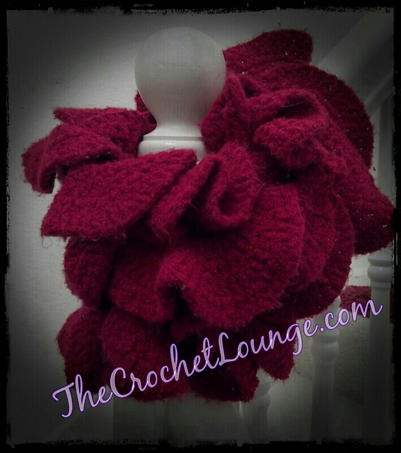 Holiday Lounge Raspberry Truffle Ruffle Scarf