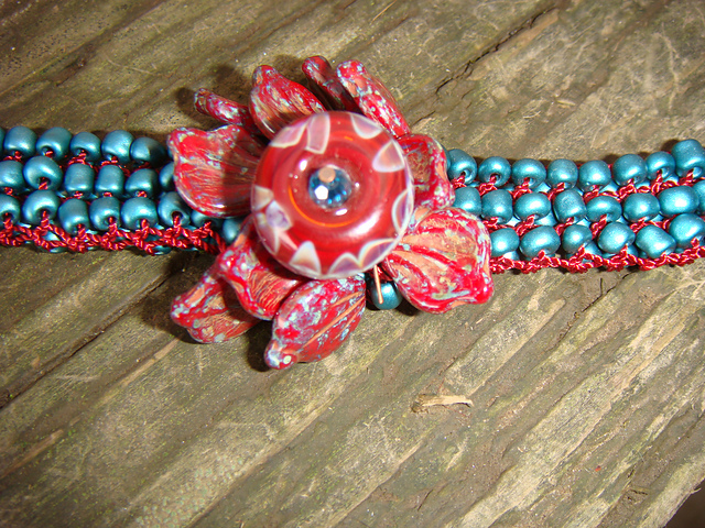 Flowertime Knitted Bracelet