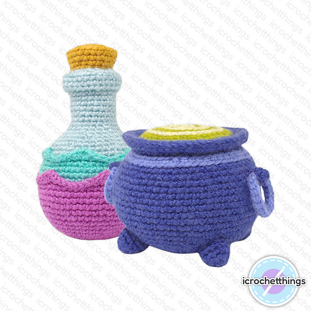 Potion + Cauldron Amigurumi