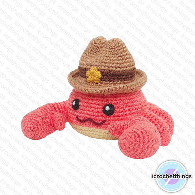 Cowboy Crab Amigurumi
