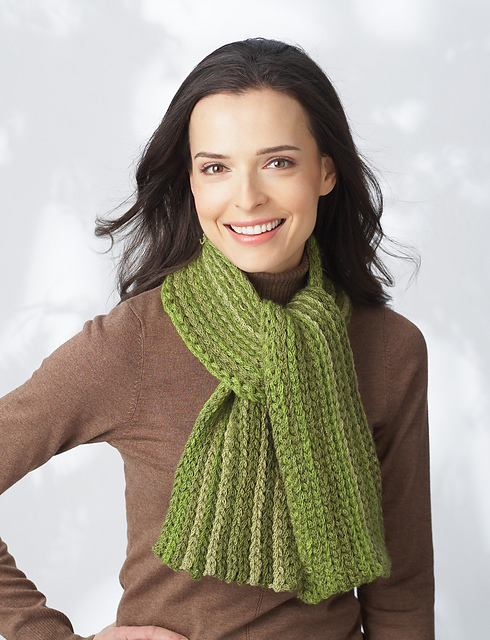 Faux Rib Scarf (Foulard Côtes Fausses)