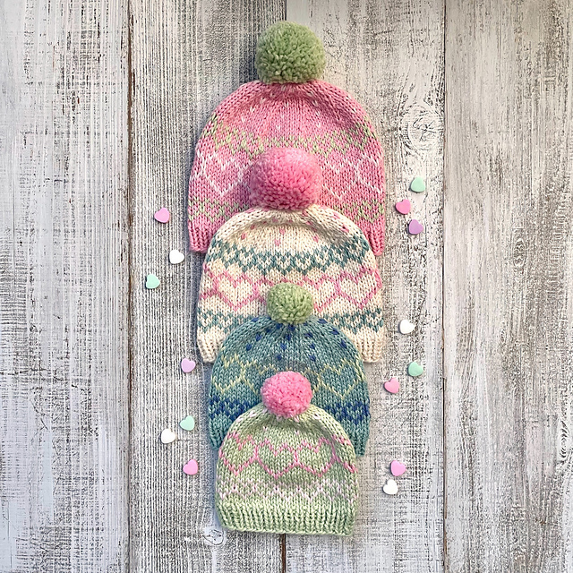 Fair Isle Heart Hat