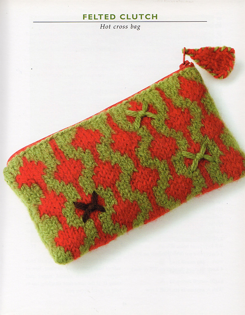 Felted Clutch Hot Cross Bag
