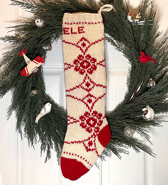 Floral Christmas Stocking