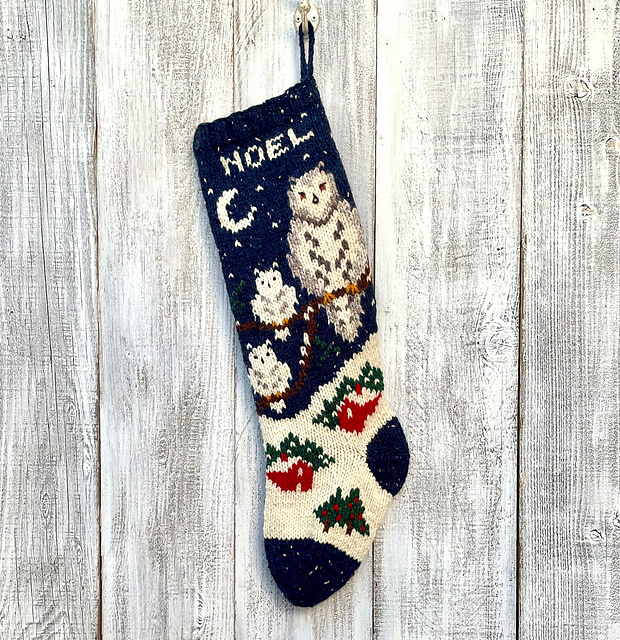 Owl Village Christmas Stocking