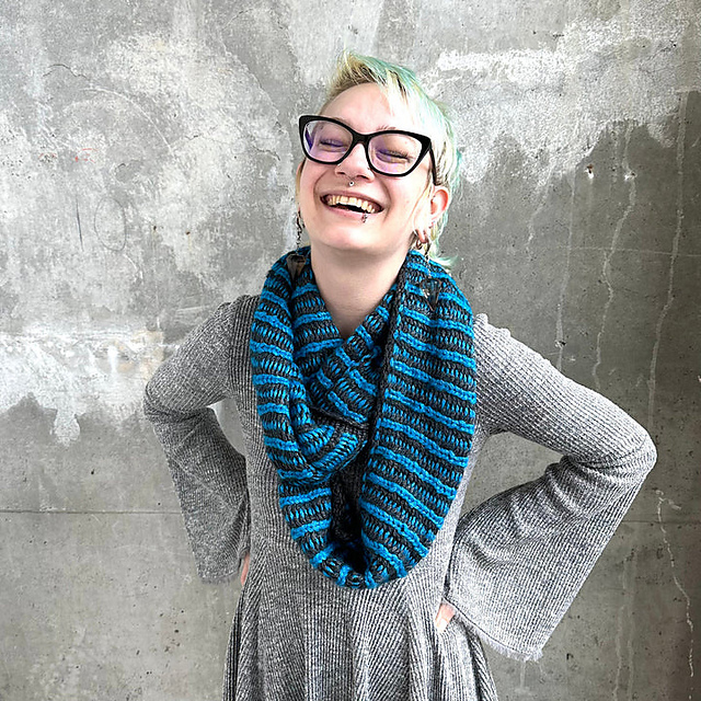 Addison Street Cowl (2-Color Brioche)