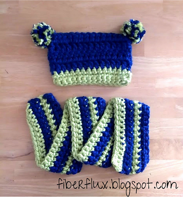 Tree Frog Hat and Scarf Set