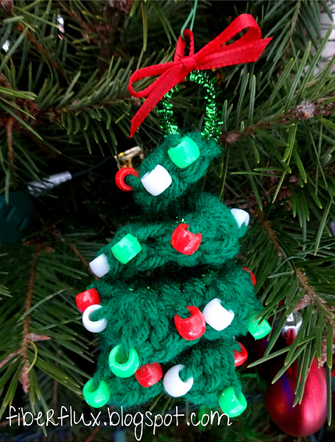 Beaded Spiral Tree Ornament