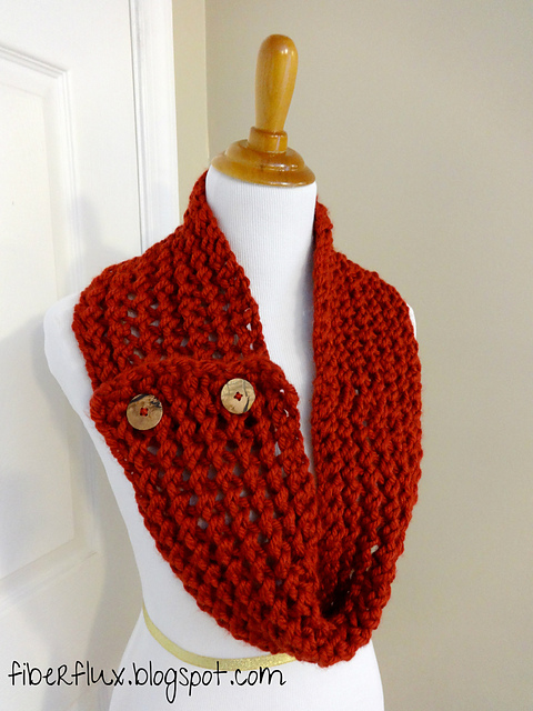 Cinnabar Button Scarf
